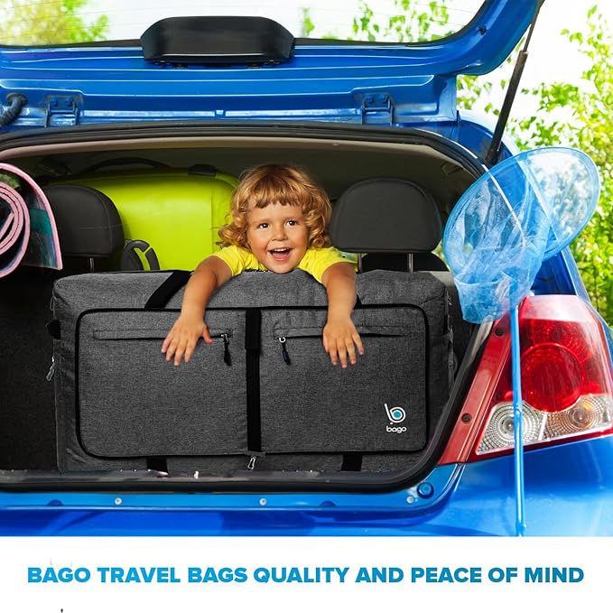 Bago Large Foldable Duffel Bags for Traveling Women & Men - 120L Packable Duffle Bag for Travel