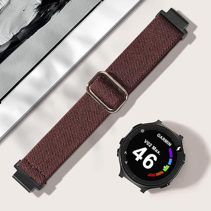 Elastic Nylon Watchband Compatible with Garmin Forerunner 235/220/230/620/630/735XT,Soft Adjustable
