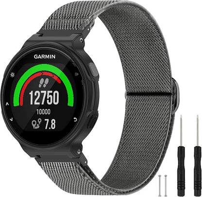 Elastic Nylon Watchband Compatible with Garmin Forerunner 235/220/230/620/630/735XT,Soft Adjustable