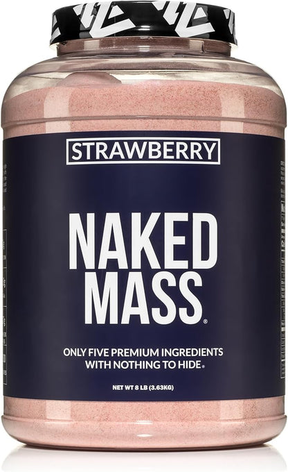 NAKED Strawberry Mass - 1,500 Calories, 50G Protein, Nothing Artificial. Strawberry Weight Gainer