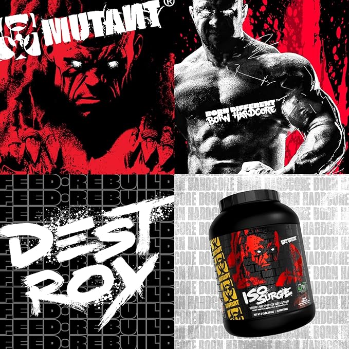 Mutant ISO Surge Whey Protein Isolate Powder Acts Fast to Help Recover, Build Muscle, Bulk and