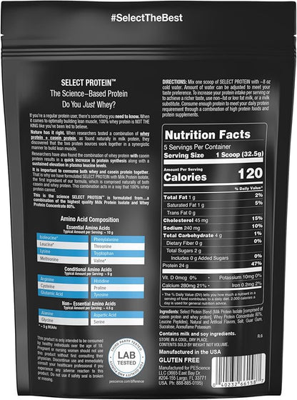 PEScience Select Protein Powder, Whey and Casein Blend, Clean Protein Powder for Women and Men, Low