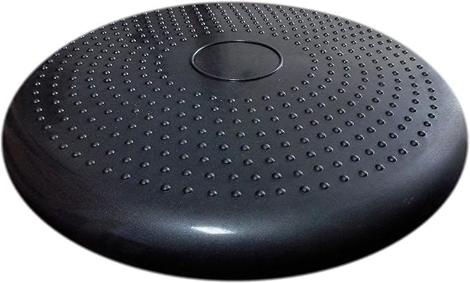 AppleRound Inflated Wobble Cushion with Hand Pump, Air Stability Board (Extra Thick), Core Balance