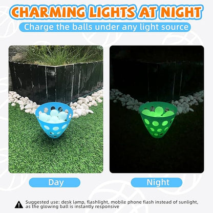 punkdog 20 Glow Balls for Pop and Catch Ball Game- Outdoor Indoor Game Activities for Boys &