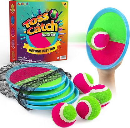 Ayeboovi Toss and Catch Ball Set Beach Toys Pool Toys Outdoor Games Outdoor Toys Yard Games Easter
