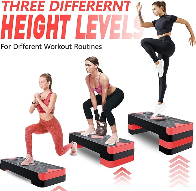 Aerobic Exercise Step, Adjustable Aerobic Stepper for Exercise, Workout Step Platform for Step Up