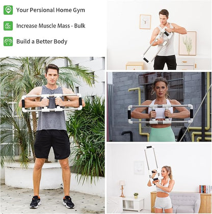 Push Down Bar Machine - Chest Expander at Home Workout Equipment, Arm Exerciser - Portable Spring