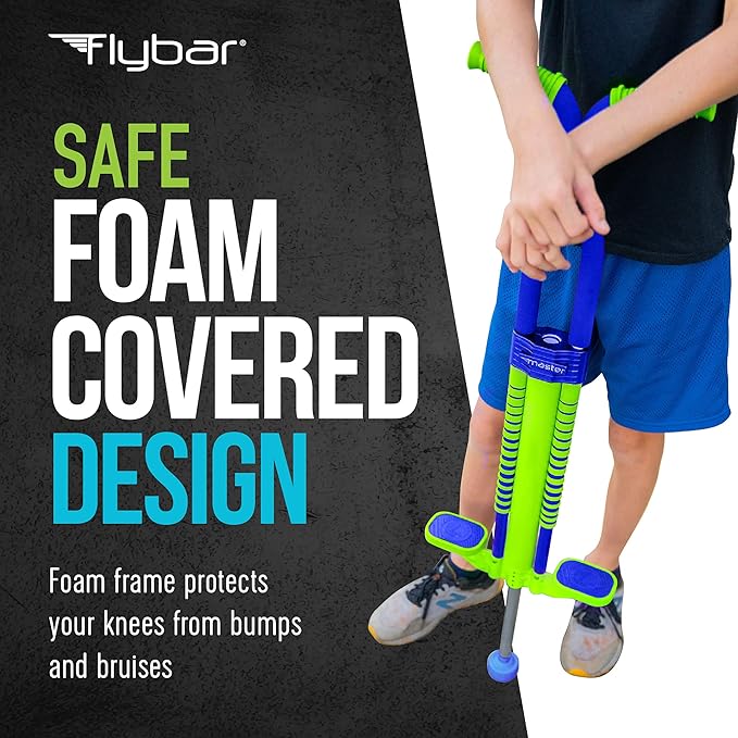 Flybar Master Pogo Stick for Kids Ages 9+, 80–160 lbs – Easy Grip Handles – Active Exercise Toy for
