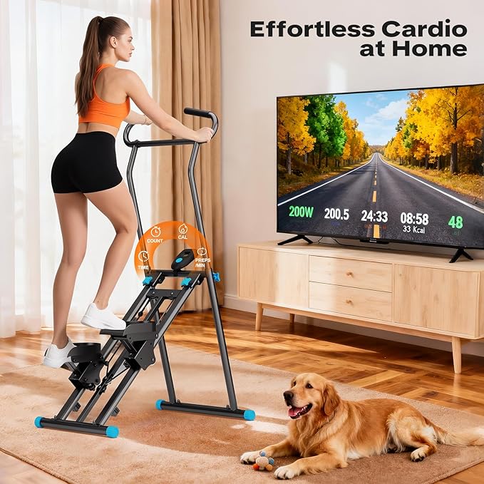 Stair Stepper for Home Gym, 2025 Upgrade Stair Climber w/ 3-Level Resistance & Height, Non-Slip