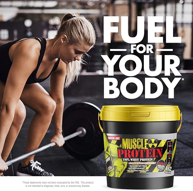 Muscle Protein Whey Powder [12 lbs/Pack of 1]??Cold Filtered, 25g Pure Protein, 6.6g BCAAs