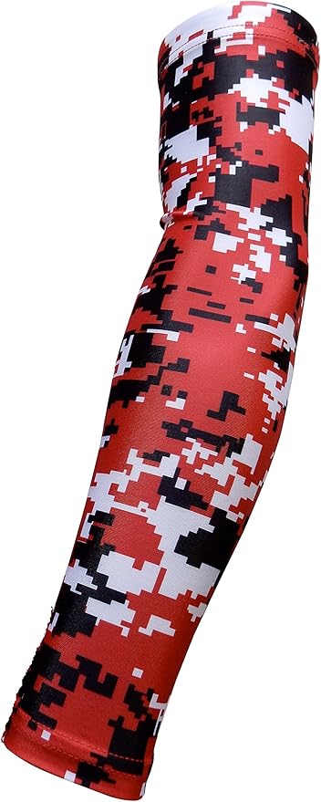 Youth & Adult Sizes Moisture Wicking Compression Arm Sleeve (1 Sleeve) (Over 100 Colors Available