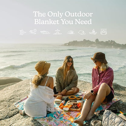 Nomadix Festival Blanket - Perfect for Picnics, Camping, & Lawn Seating - Plush Top & Water