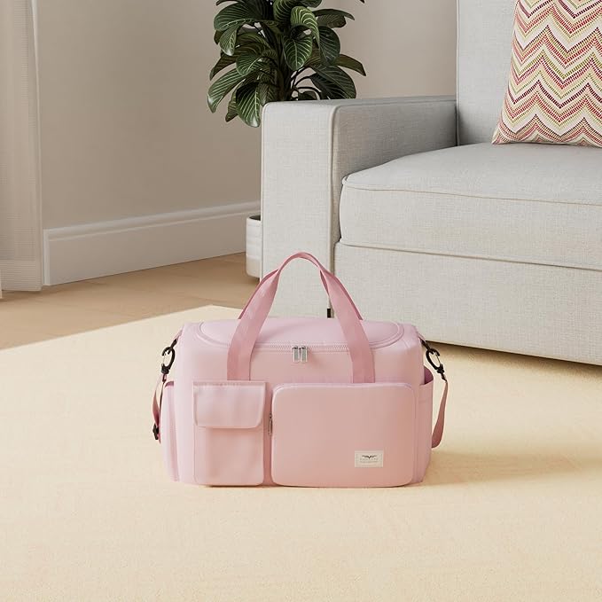 FIORETTO Women's Gym Duffle Bag with Shoes Compartment, 37L Capacity, Ideal for Travel, Gym