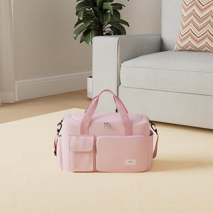 FIORETTO Women's Gym Duffle Bag with Shoes Compartment, 37L Capacity, Ideal for Travel, Gym