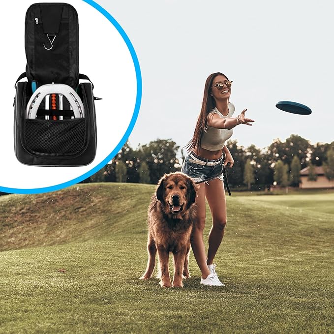 Abbylike Compact Horseshoe Carrying Bag 11 x 10.5 x 4 Inch Horseshoe Set Bag Tournament Quality