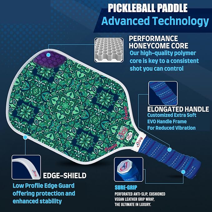 4Joy Pickleball Paddle Premio Series - Thermoformed Premium T700 Carbon Fiber Pickleball Paddless