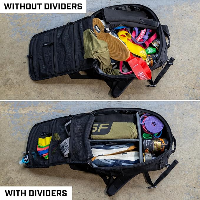 SERIOUS STEEL FITNESS Gym Bag, Rip-Resistant Fabric, Heavy Duty (Black, Backpack (Pro-Mini (26L)