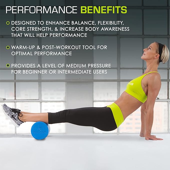 ProsourceFit Flex Foam Rollers for Muscle Massage, Physical Therapy, Core & Balance Exercises