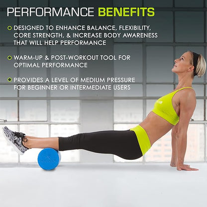 ProsourceFit Flex Foam Rollers for Muscle Massage, Physical Therapy, Core & Balance Exercises