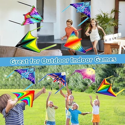 8 Pack Mini Kites for Boys Girls 3-5 6 7 8 Gift & Party Favors, Finger Launcher Kites Easy to Fly