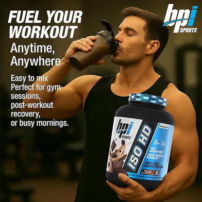 BPI Sports ISO HD Isolate Protein Powder ??100% Whey Isolate, Protein Powder for Muscle Gain