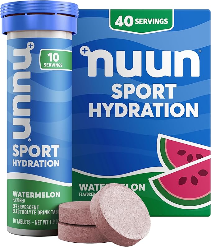 Nuun Sport Electrolyte Tablets with Magnesium, Calcium, Potassium, Chloride & Sodium, Gluten Free &
