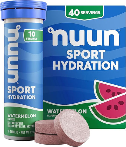 Nuun Sport Electrolyte Tablets with Magnesium, Calcium, Potassium, Chloride & Sodium, Gluten Free &