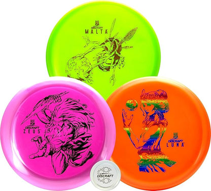 Paul McBeth Big Z Three-Pack Disc Golf Set - Zeus, Malta, Luna - Unique Colors/Foils Combinations