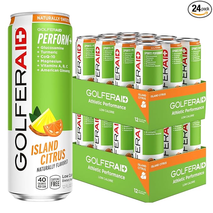 GOLFERAID Performance Blend, Up Your Golf Game, No Caffeine, Glucosamine, Turmeric, MSM, CoQ10
