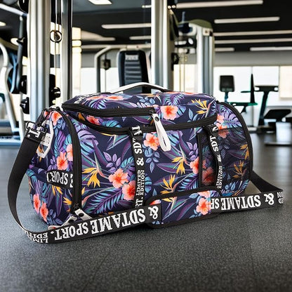 Gym Duffle Bag Backpack with Shoe Compartment,4 ways Travel Backpack for Women and