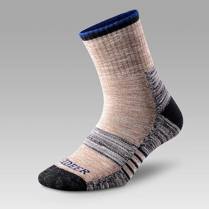 FEIDEER Men's Hiking Walking Socks, Multi-pack Wicking Cushioned Outdoor Recreation Quarter Crew