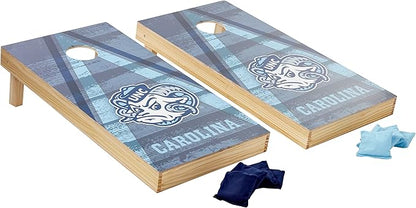 Wild Sports NCAA College 2' x 4' Wood Direct Print Tournament Cornhole Set, 8 Bean Bags, Vintage