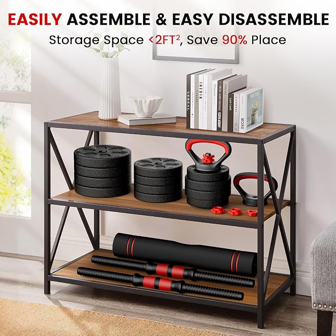 Adjustable Dumbbell Set, 20/33/45/70/90lbs Free Weight Set with Connector, 4 in1 Dumbbells Set Used