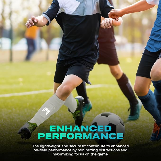 Mini Shin Guards Soccer – Built in Shin Pad Sleeves for Mens, Women, Teens - Small Shin Guards