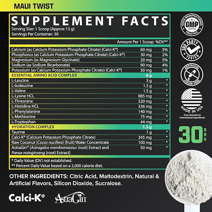 Nutrex Research EAA Hydration | EAAs + BCAAs Powder | Muscle Recovery, Strength, Muscle Building