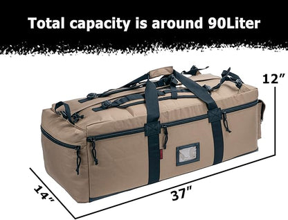 Large Military Duffle Bag Tactical Gear Load Out Bag Deployment Cargo Bag Travel Sports Equipment