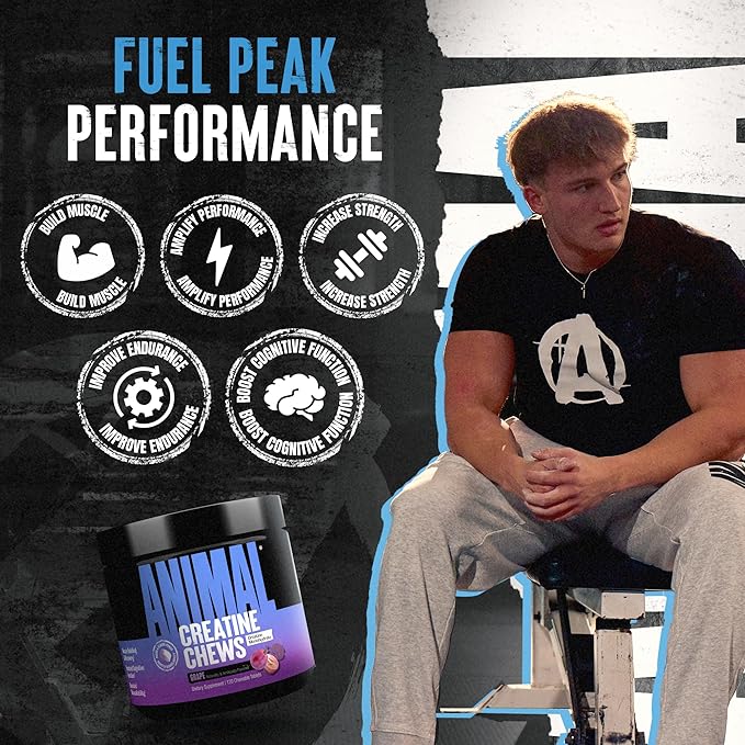 Animal Creatine Chews Tablets - Enhanced Creatine Monohydrate with AstraGin to Improve Absorption