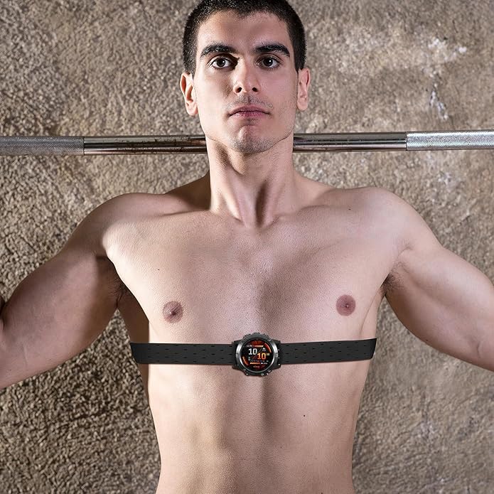 26mm QuickFit Heart Rate Chest Strap Compatible with Garmin Fenix 6X/6X Pro/7X/Fenix 8 51mm/5X/5X