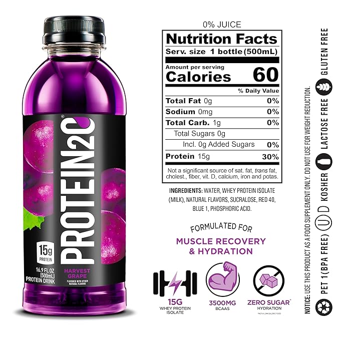 Protein2o 15g Whey Protein Isolate Infused Water, Ready To Drink, Sugar Free, Gluten Free, Lactose