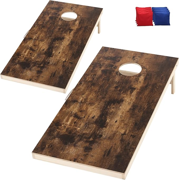 Cornhole Set 4'x2' Cornhole Board Sets with Bags Regulation Size, Corn Hole Games for Adults