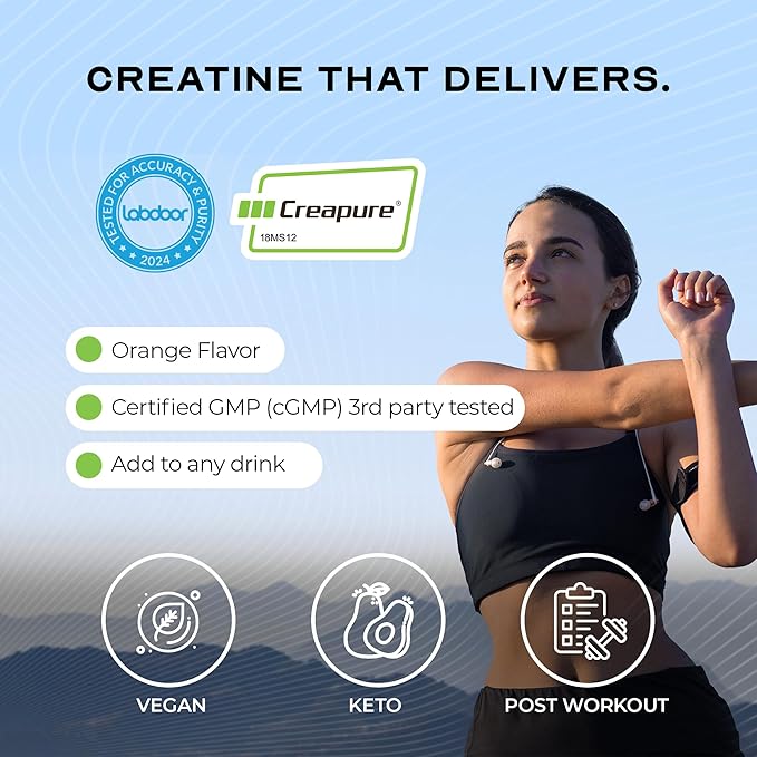 Muscle Feast Creapure Creatine Monohydrate Powder, Vegan Keto Friendly Gluten-Free Easy to Mix