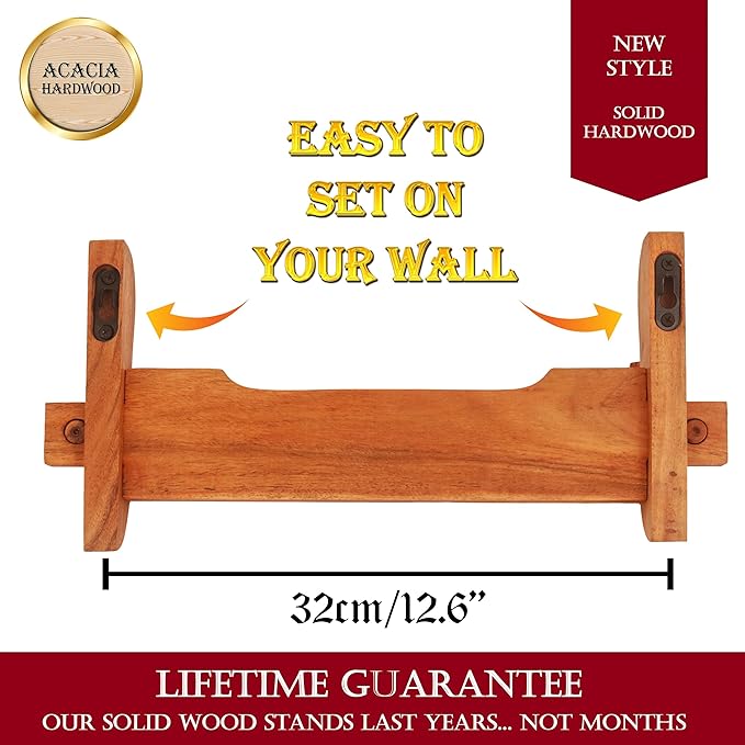 Mythrojan Solid Wood Sword Stand Medieval Sword Wall Mount Samurai Sword Display Stand Katana Sword