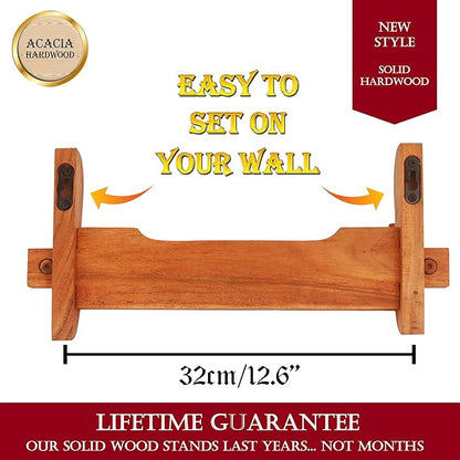 Mythrojan Solid Wood Sword Stand Medieval Sword Wall Mount Samurai Sword Display Stand Katana Sword