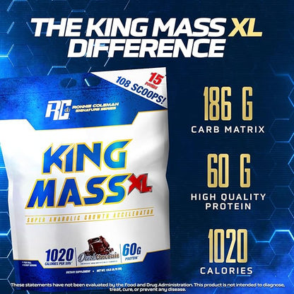 Ronnie Coleman Signature Series King Mass XL Mass Gainer Protein Powder, Muscle Gainer, 60g