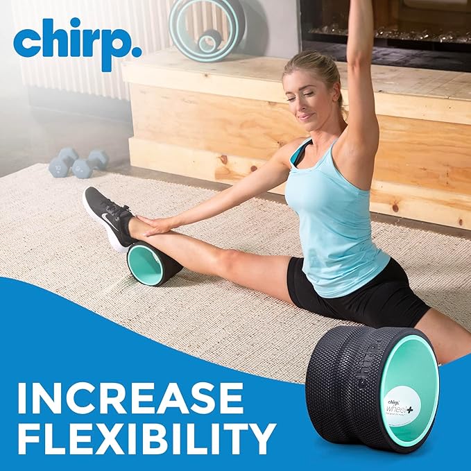 Chirp Wheel Foam Roller ??Targeted Back & Neck Relief, Lumbar Spine Stretcher, Spinal Decompression