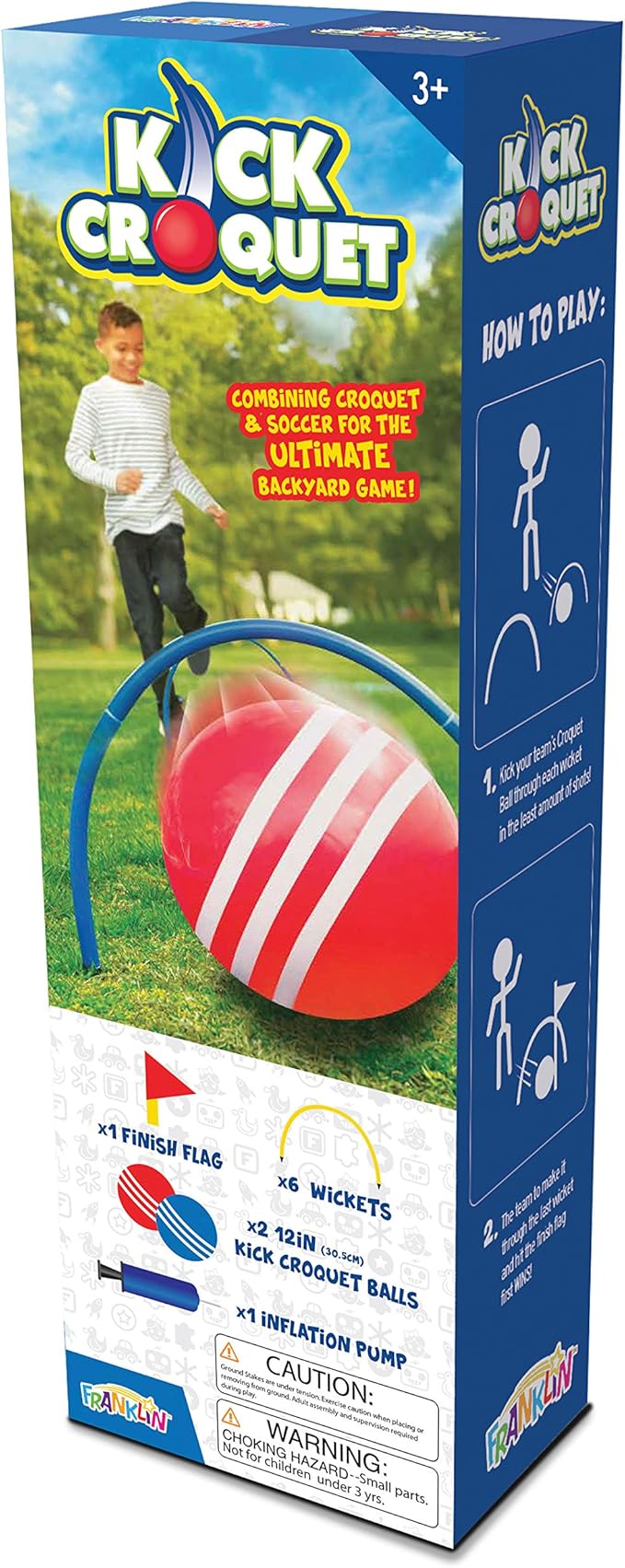 Franklin Sports Kick Croquet Game Set - Perfect for Kids and Adults - Combines Soccer and Croquet
