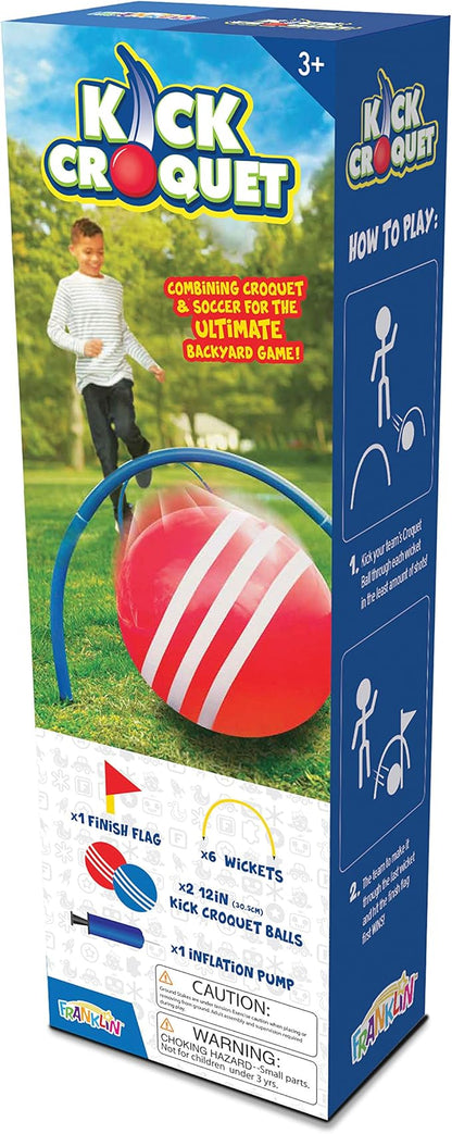 Franklin Sports Kick Croquet Game Set - Perfect for Kids and Adults - Combines Soccer and Croquet
