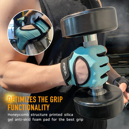 ATERCEL Weight Lifting Gloves Full Palm Protection, Workout Gloves for Gym, Cycling, Exercise