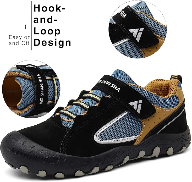Mishansha Kids Hiking Boots Toddler Girls Boys Hiking Shoes Water-Resistant Anti-Collision Non-Slip