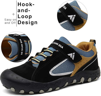 Mishansha Kids Hiking Boots Toddler Girls Boys Hiking Shoes Water-Resistant Anti-Collision Non-Slip